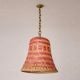 Handcrafted Bamboo Pink Woven Pendant Lamp
